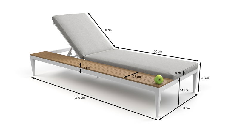 Silas tumbona Compact (blanca)