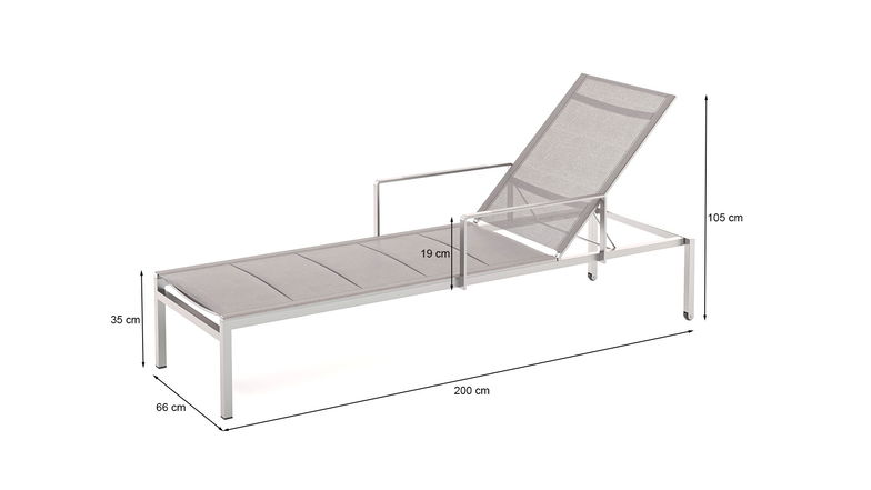 Malaga tumbona Set Compact (negra)