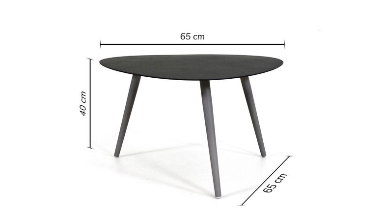 Mesa auxiliar Kidney 65 cm (gris)