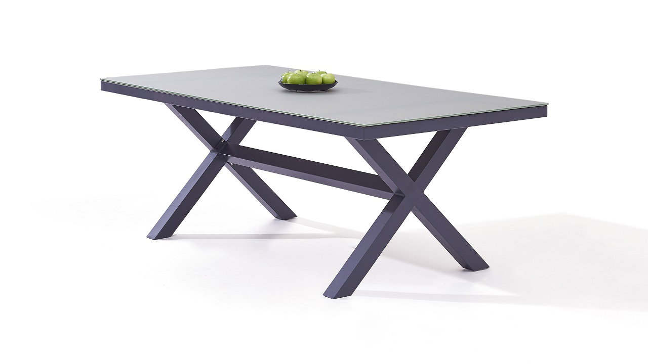 Mesa de comedor de aluminio Iks 200 cm
