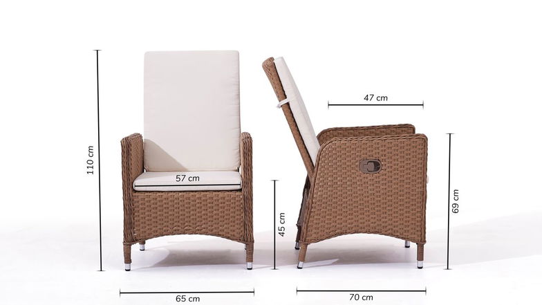 Silla Doona, 2 unidades (beige)