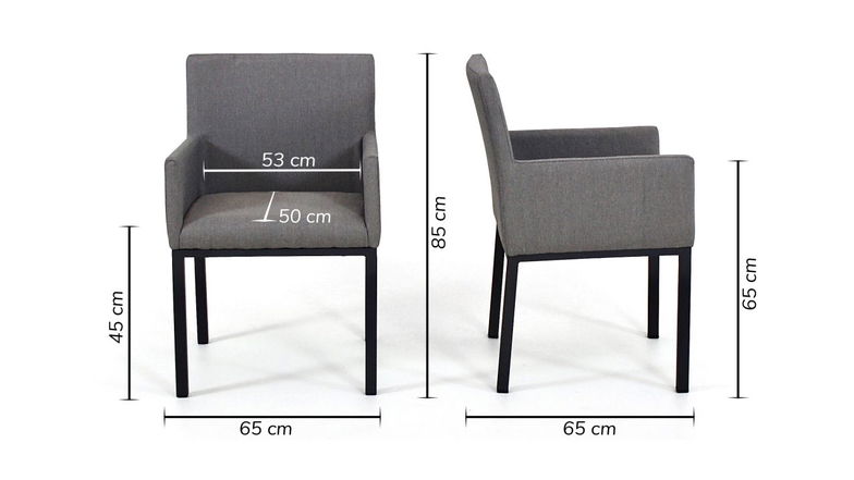 Sillas Pad, 2 unidades (gris)