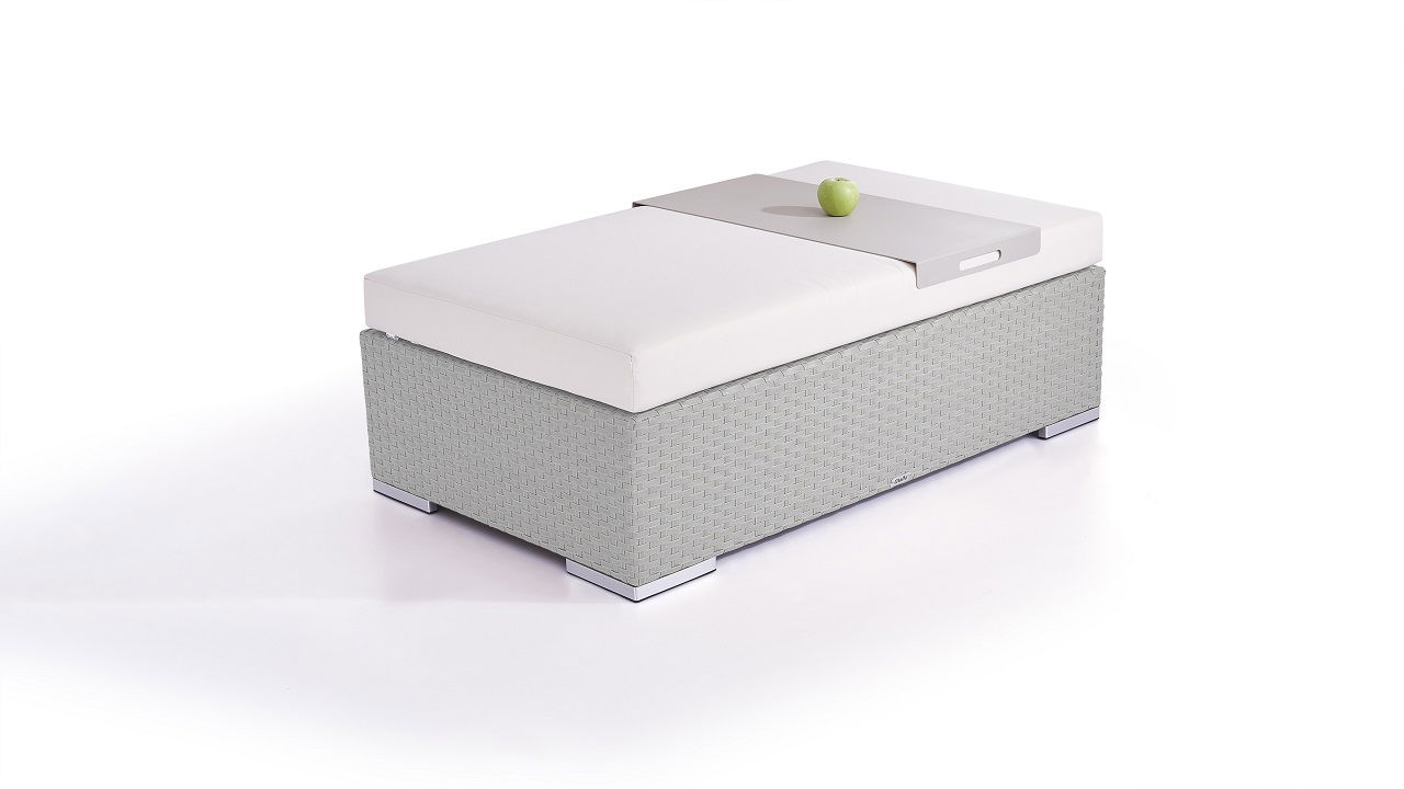 Cube Reposapiés 125 cm (gris)