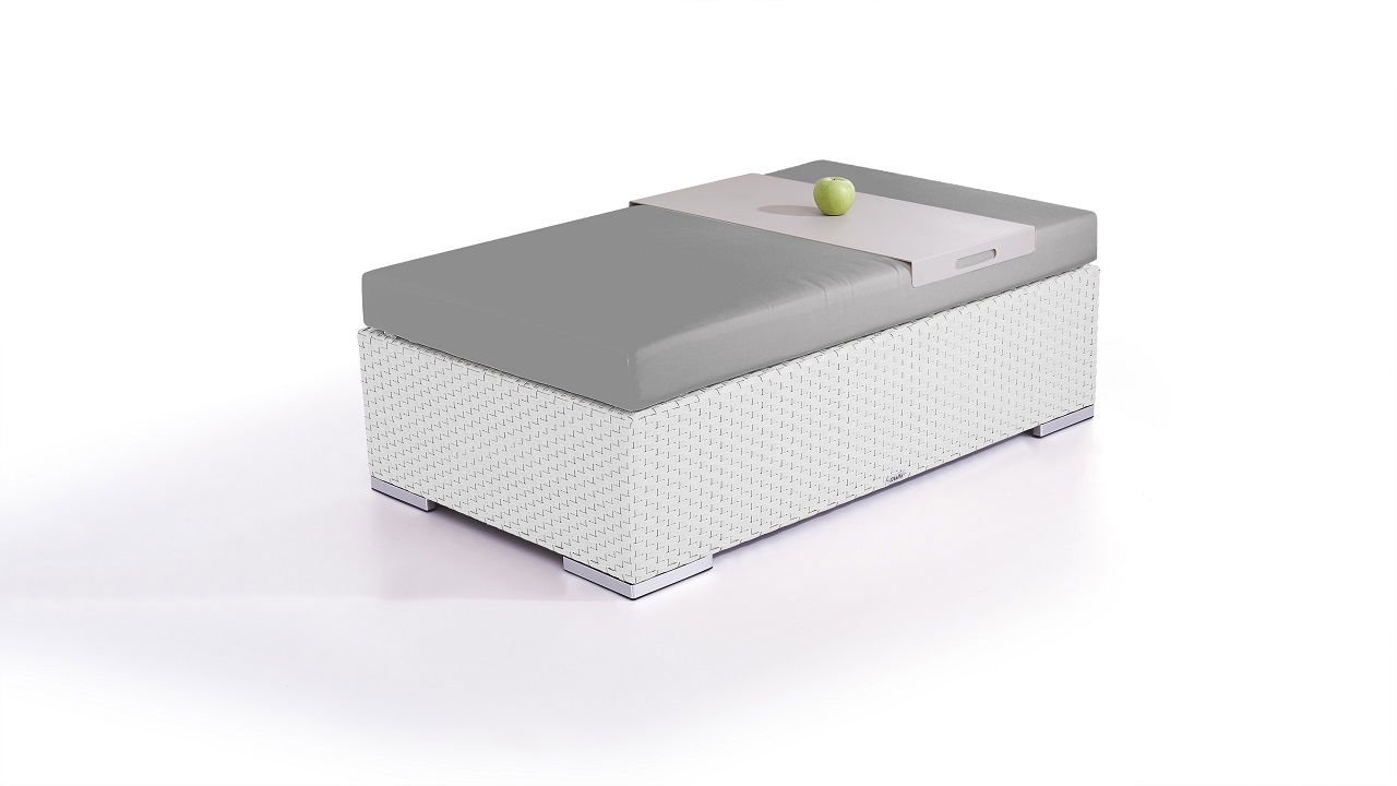 Cubo Reposapiés 125 cm (blanco)