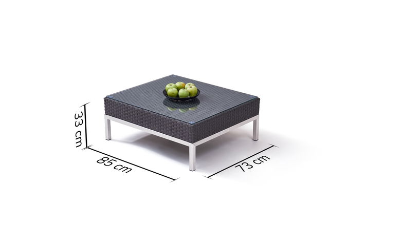 Mesa de acero inoxidable Silva 85 cm